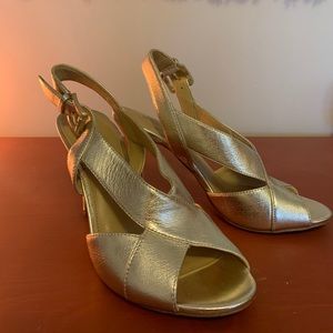Michael Kors Crisscross Metallic Sandal